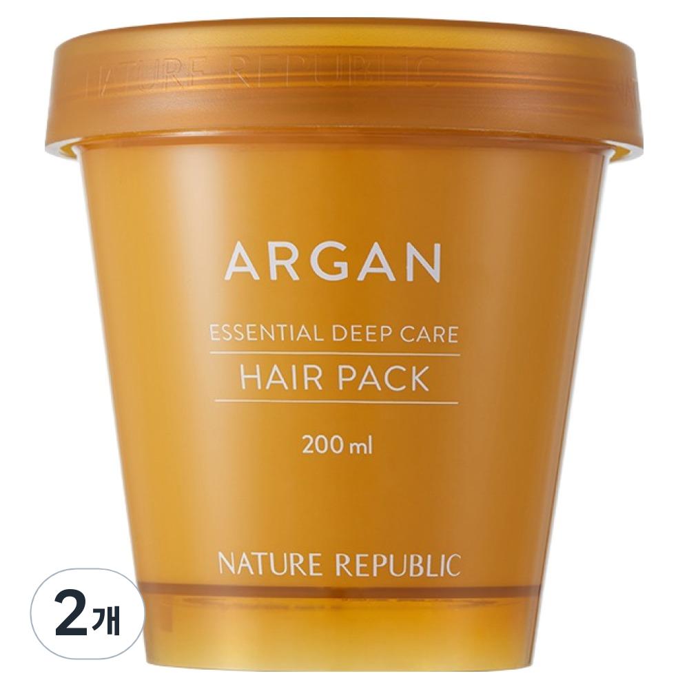 Nature Republic Argan Essential Deep Care Hair Pack 200ml 2 pcs