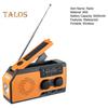 Emergency Solar Radio with Flashlight SOS Alarm IPX3 Waterproof Multifunctional Hand Crank AM/FM Weather Radio