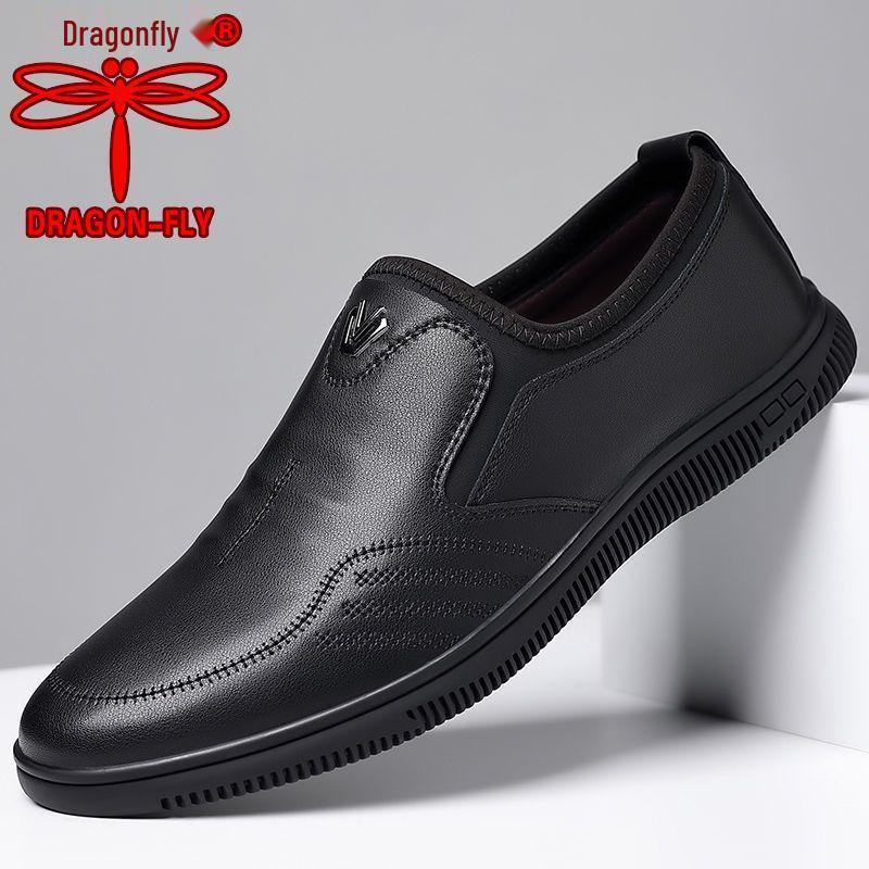 Мужские мокасины Qingting из натуральной кожи в стиле Business Casual - Мягкие, износостойкие, корейский стиль