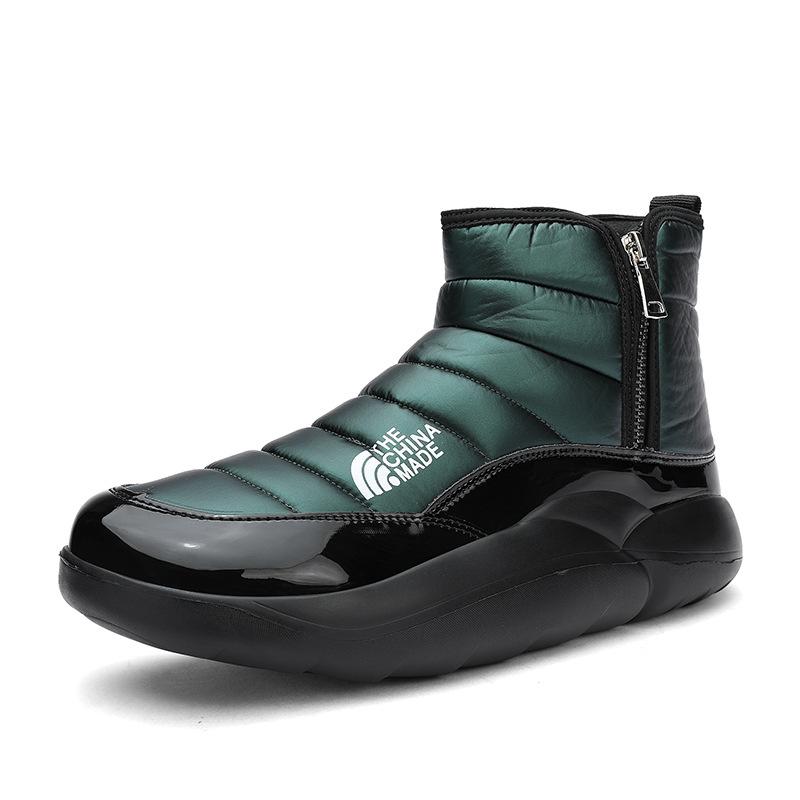 Модные водонепроницаемые зимние ботинки Hombre с толстой подошвой, теплые плюшевые меховые ботильоны, мужские ботинки Botines, зимняя хлопковая обувь 2024 года