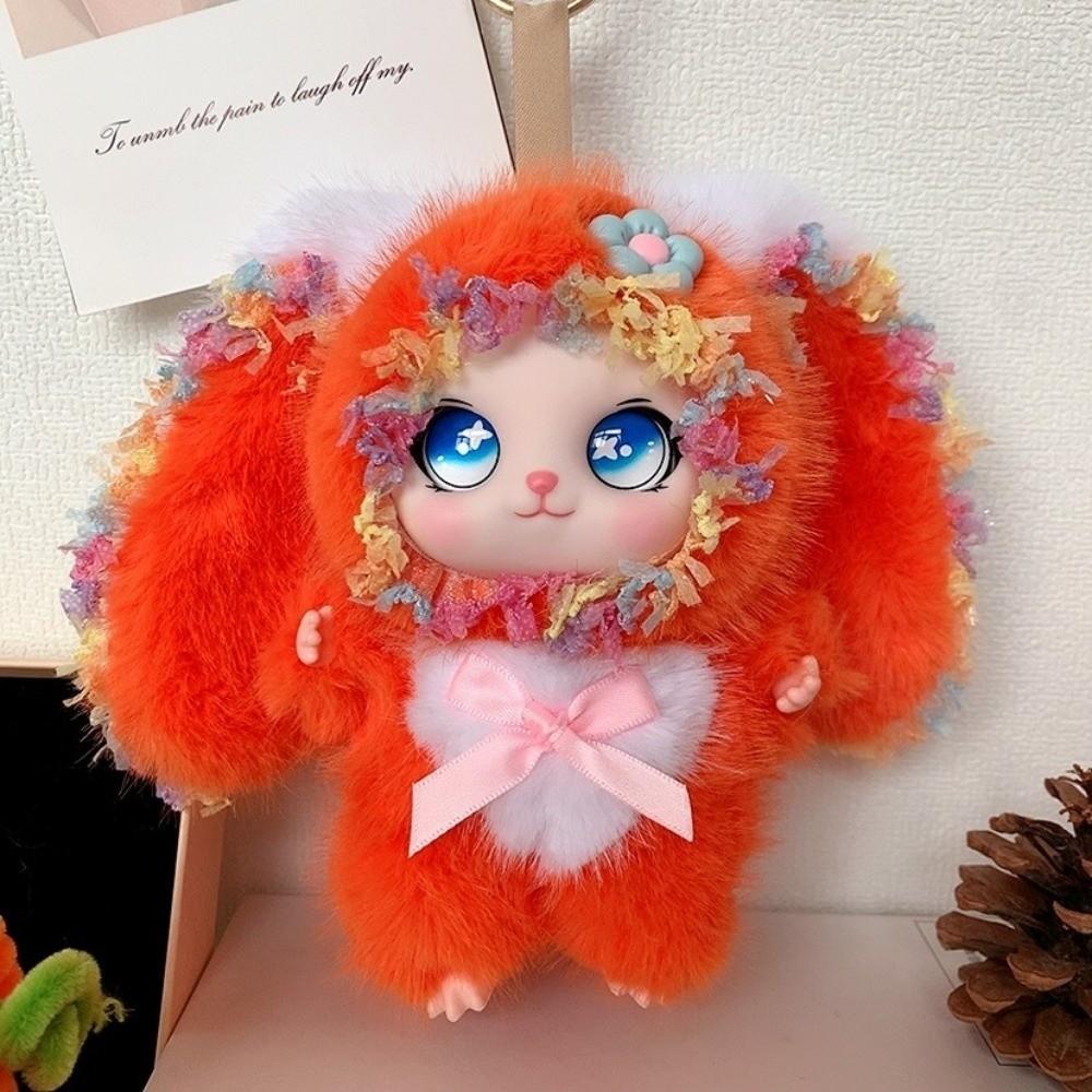 Big Ear Rabbit Plush Keychain Bag Hanging Car Key Ring Sweet Fairy Style Bag Charms Christmas Gift