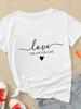 (Азиатский размер) Женская футболка Love Trend, милая футболка с короткими рукавами 90-х годов, верхняя одежда с модным принтом, женские повседневные женские футболки с графикой