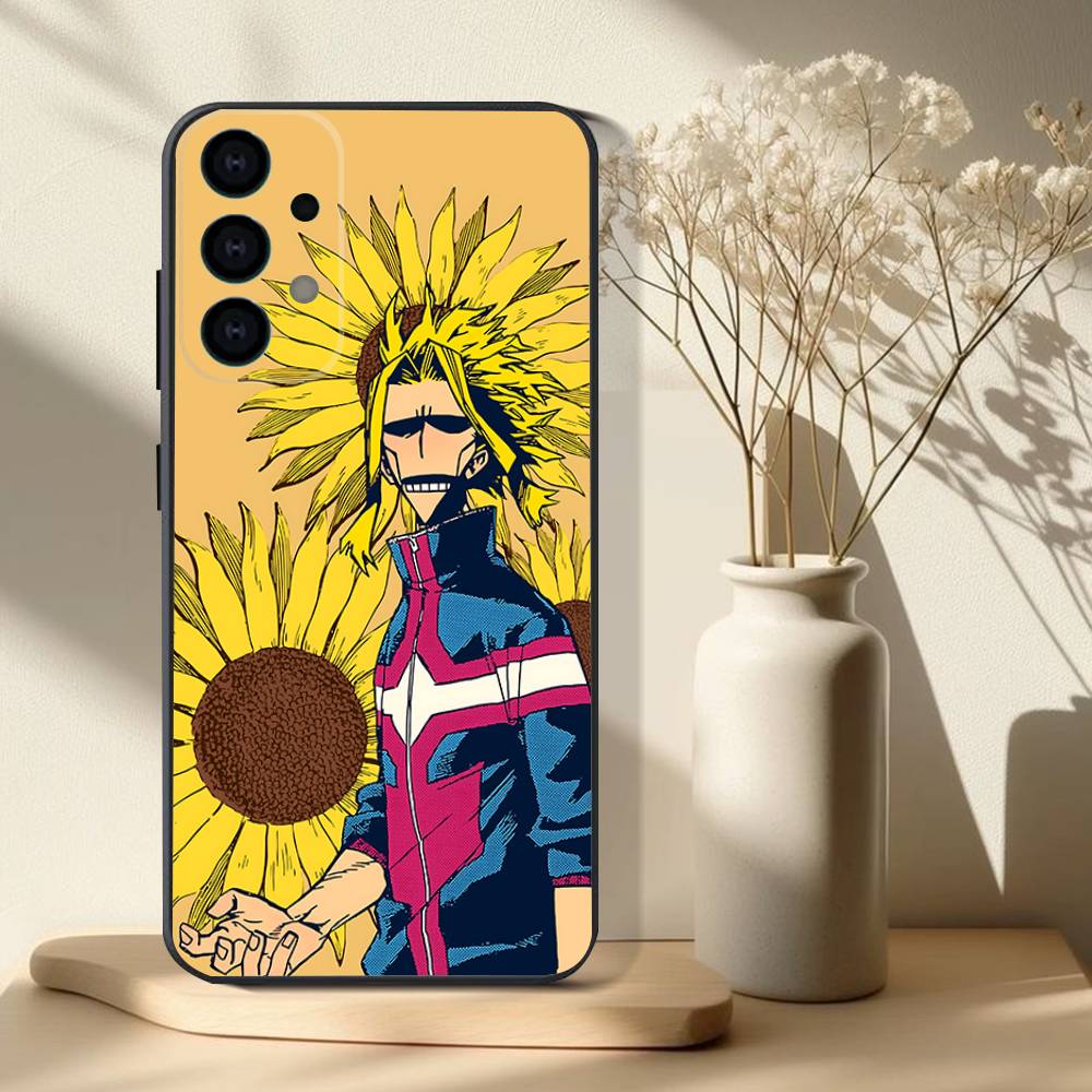 Телефонный чехол Toshinori Yagi MHA All Might для Samsung S 25,24,23,22,30,21,10,9,Ultra,Plus,Lite,FE,4,5G Черный Мягкий Чехол