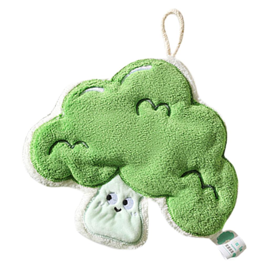 Мягкое Впитывающее Коралловое Флисовое Кухонное Полотенце Забавной Формы Овоща Салфетка Тряпка Быстросохнущая и Легко Подвешиваемая