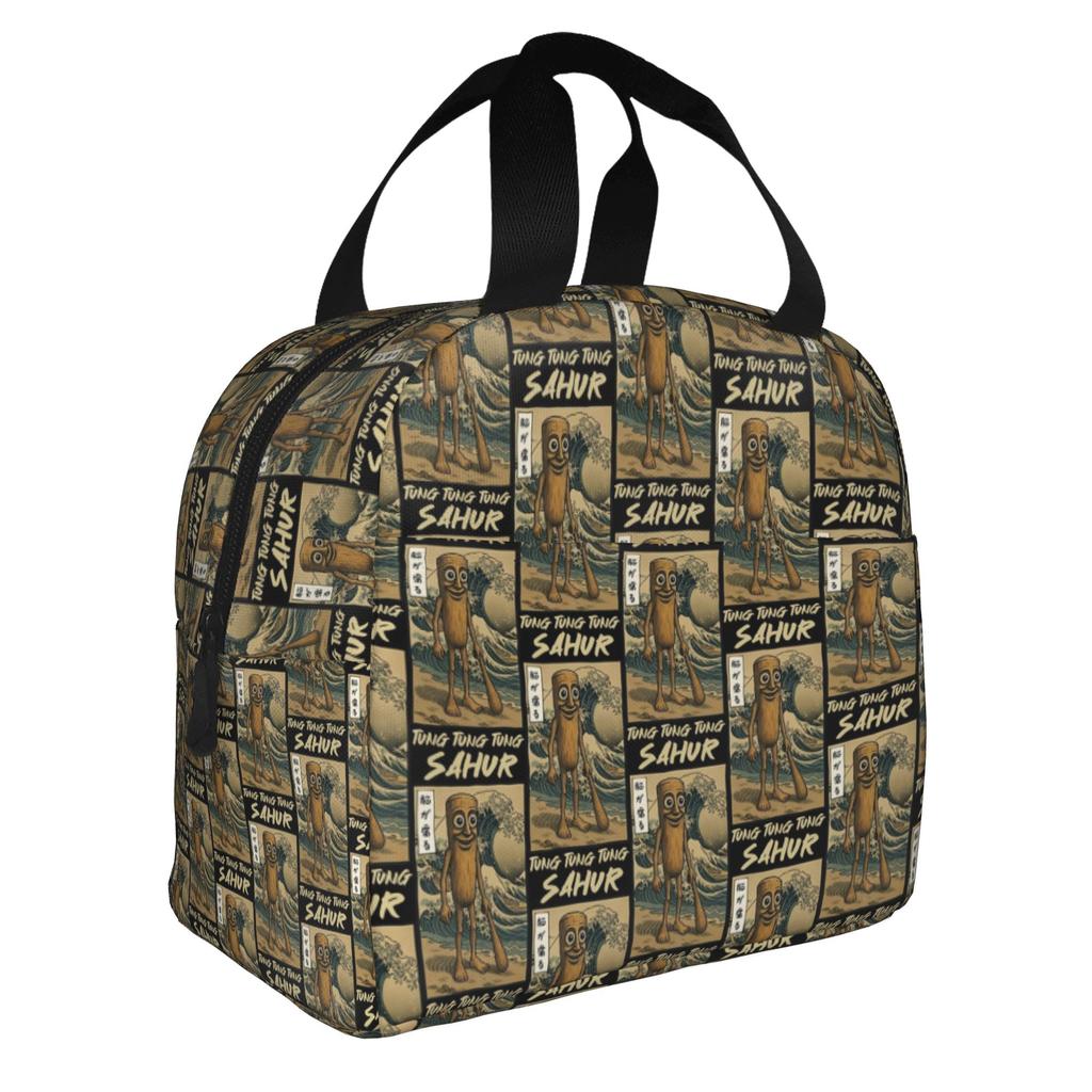 Italian Brainrot Brr Brr Patapim Insulated Lunch Bags for Women Meme Resuable Cooler Thermal Bento Box Outdoor Camping Travel