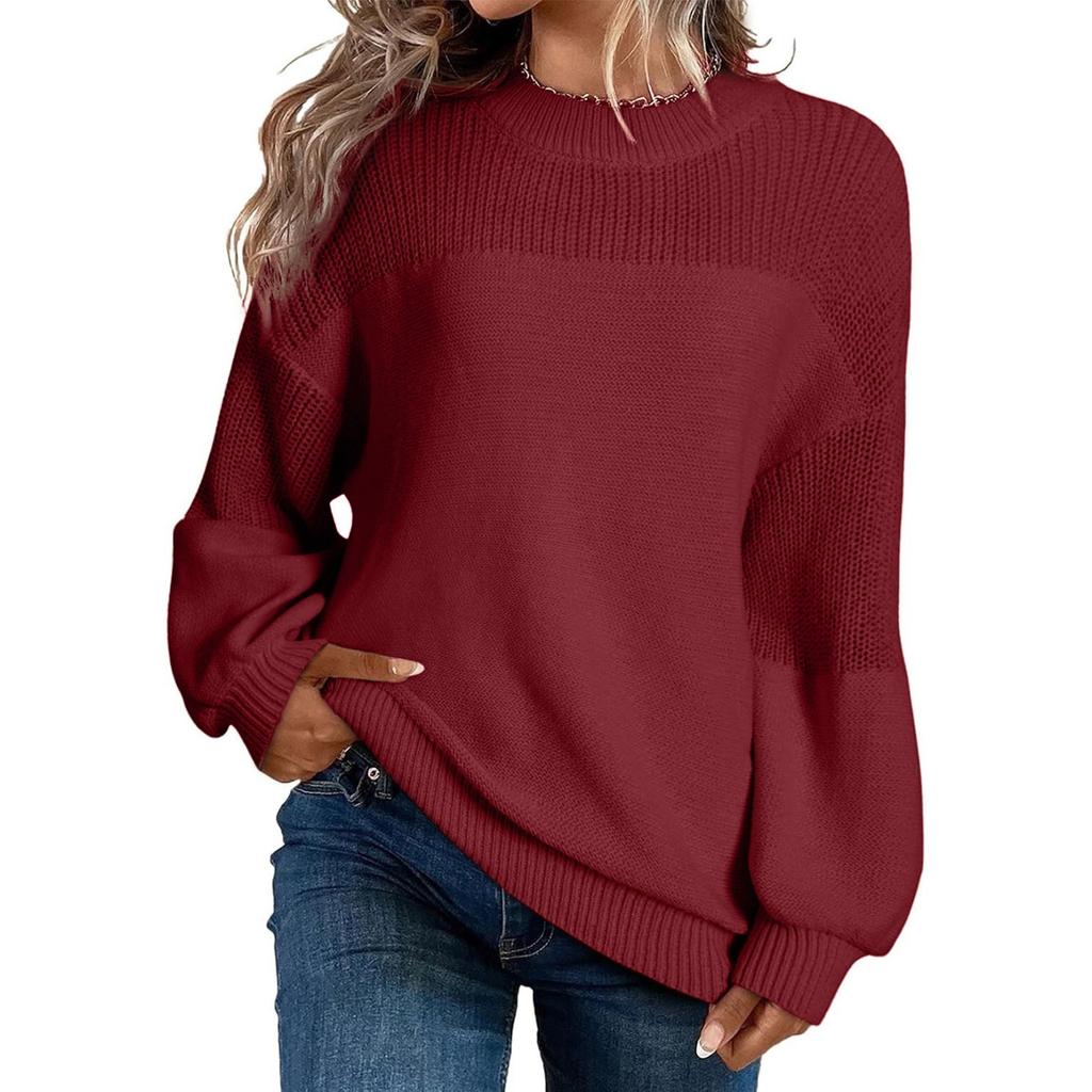 Women's Long Sleeve Winter  Sweater Sweater Knitted Pullover Round Neck Sweater Pullover Knitted Sweater