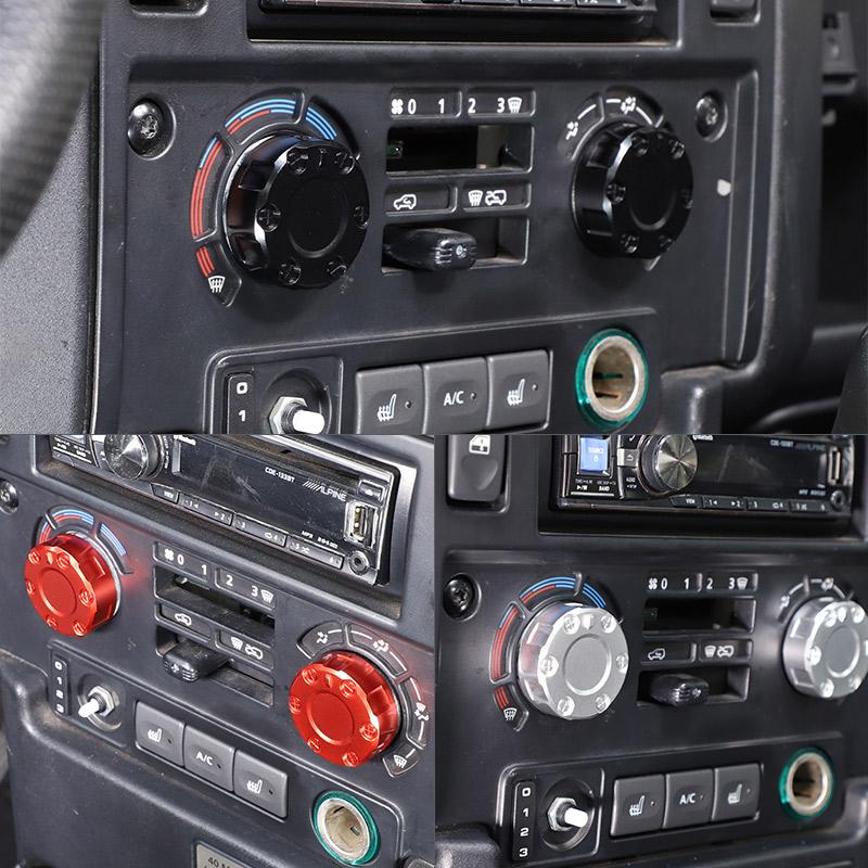 Для Land Rover Defender 90 110 2004-18 Алюминиевый сплав Автомобильная центральная консоль Ручка регулировки кондиционера Накладка Автоаксессуары