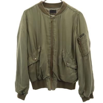 HYSTERIC GLAMOUR Сделано в Японии Смесь вискозы Куртка-пилот MA-1 свободного кроя хаки Женская Б/У