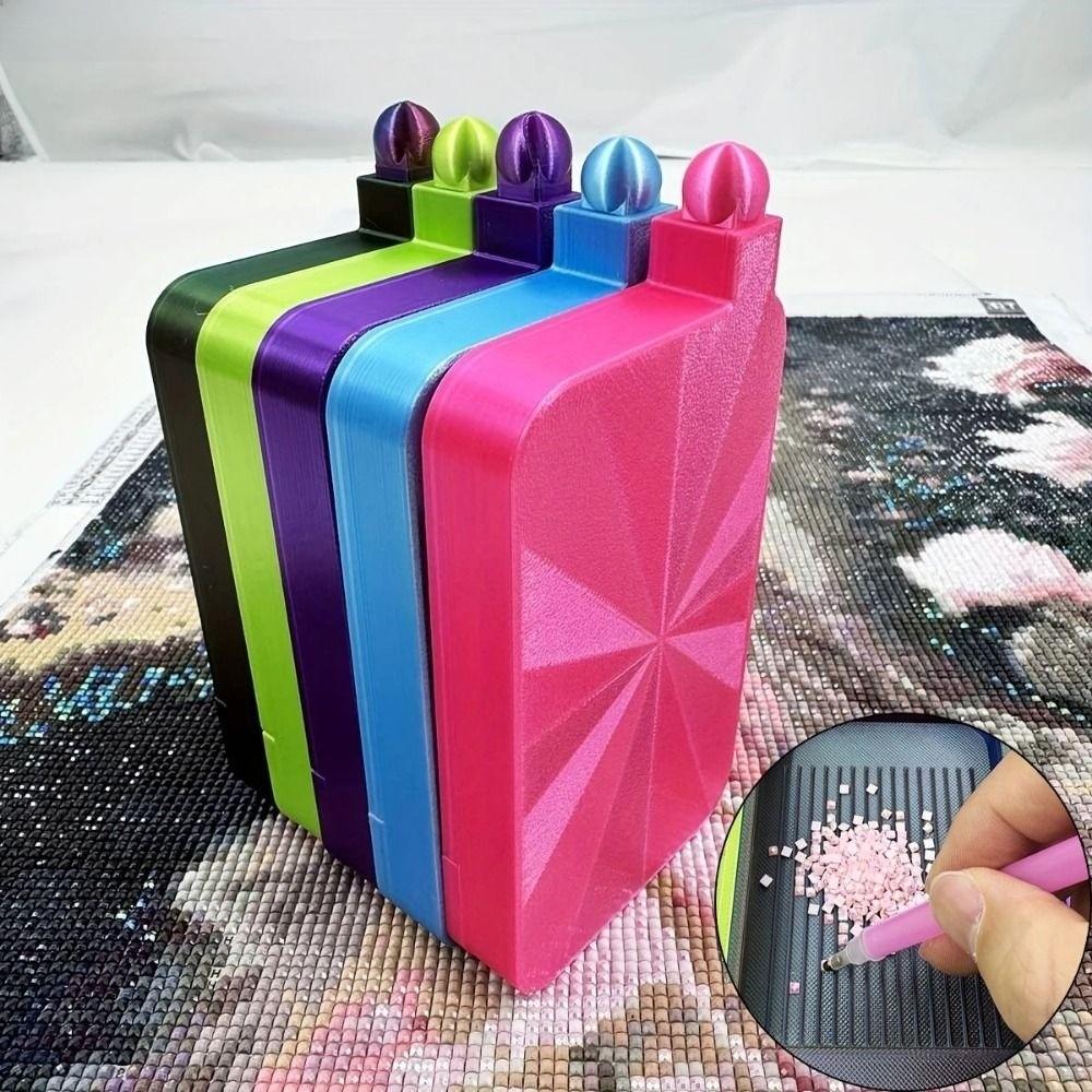 DIY Поделка 3D Алмазная Живопись Лоток для Хранения Большая Вместимость Вышивка Бисер Тарелки с Крышкой Разноцветные