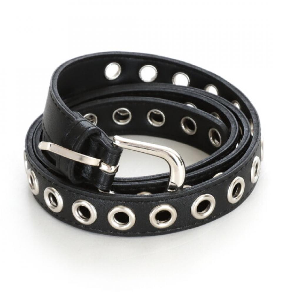 Shop Women Slim Eyelet Hip Belt Black Tu Wbt 0840