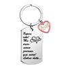 1Pc Love Accessories Commemorative Gift Russian Keychain Fashion Accessories Engraved Keychain Simple Style Stainless Steel