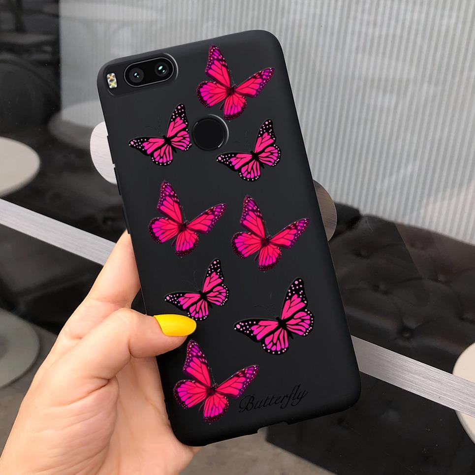 Patterned for case For Xiaomi Mi A1 Mi 5X Case Cover Flowers Butterfly Silicone Candy Cases For Xiomi Mia1 Mi5x MDG2 Soft Cover