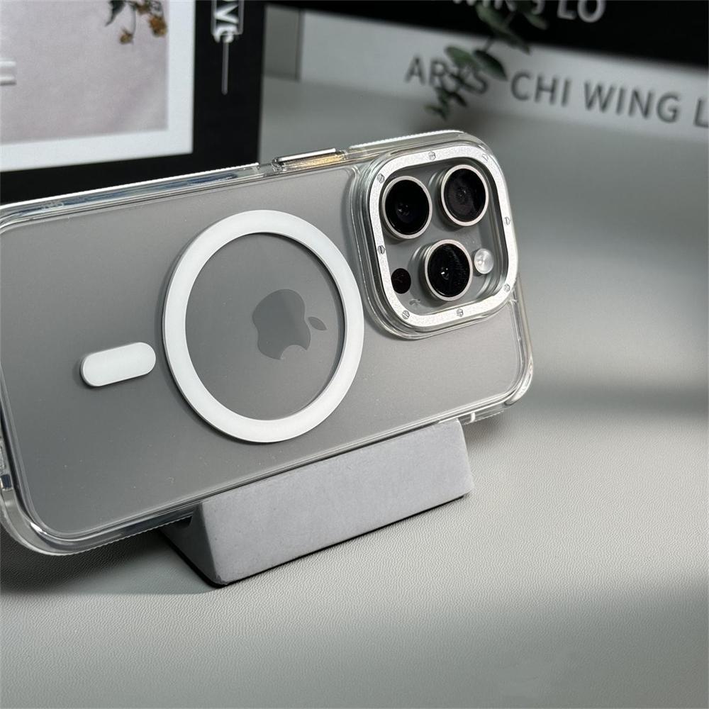 Прозрачный Чехол с Магнитной Беспроводной Зарядкой Для Для Iphone 17 16 14 11 12 13 1 Pro Max Plus Гибридный Защитный Чехол-Броня