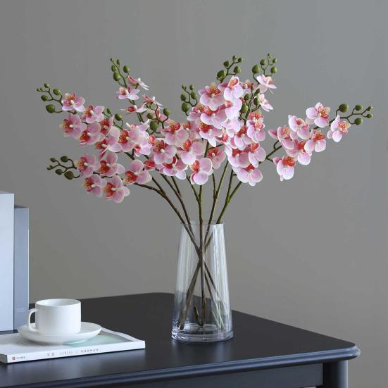 Искусственные орхидеи-бабочки 2 ветки реалистичный искусственный шелковый цветок свадьба