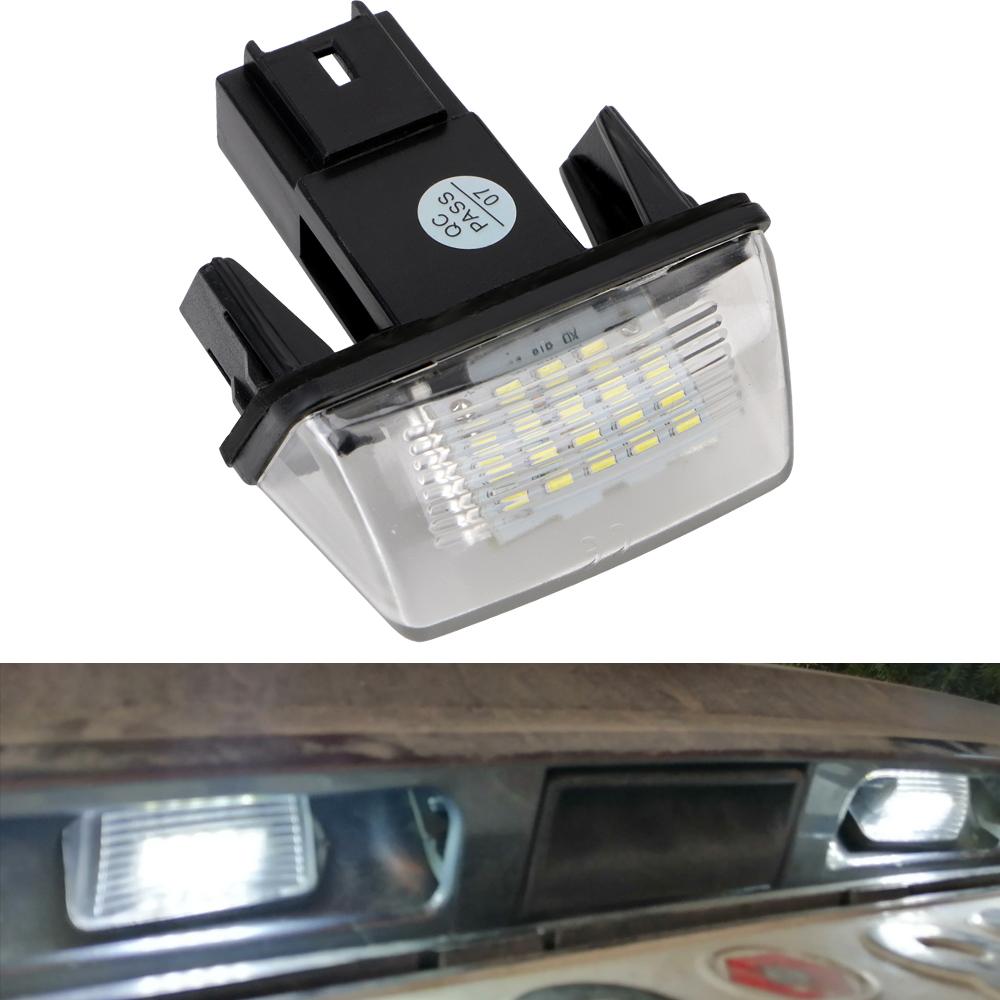 Светодиодная подсветка номерного знака без ошибок, 1 пара, для Peugeot 206 207 306 307 308 5008
