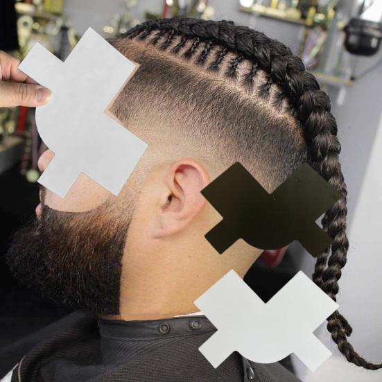 Карта для улучшения линии волос, инструмент для формирования состава бороды, мужской парикмахер, руководство по линии роста волос, укладка волос для бороды, обрезка окантовки, шаблон для формирования окантовки