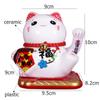 Керамический Украшение в виде счастливого кота Манеки-Нэко, приносящий удачу кот, украшение для дома и автомобиля, подарок, богатство, машущая рукой кошка, работающая на солнечной энергии