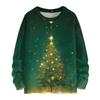 Women's Casual Long Sleeve Woolen Christmas Sweatshirt Fall  Vacation Long Sleeve Pullover