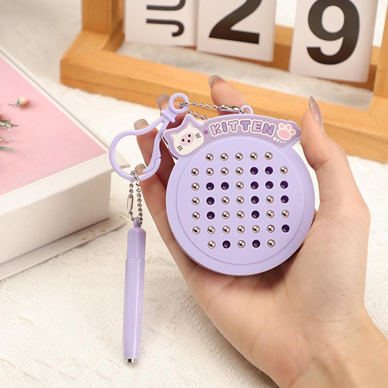 Нетоксичная милая мультяшная доска для рисования стальными шариками Kawaii игрушка для рисования каракулей для детей Подвеска-брелок для сумки пары Забавный подарок на день рождения для детей