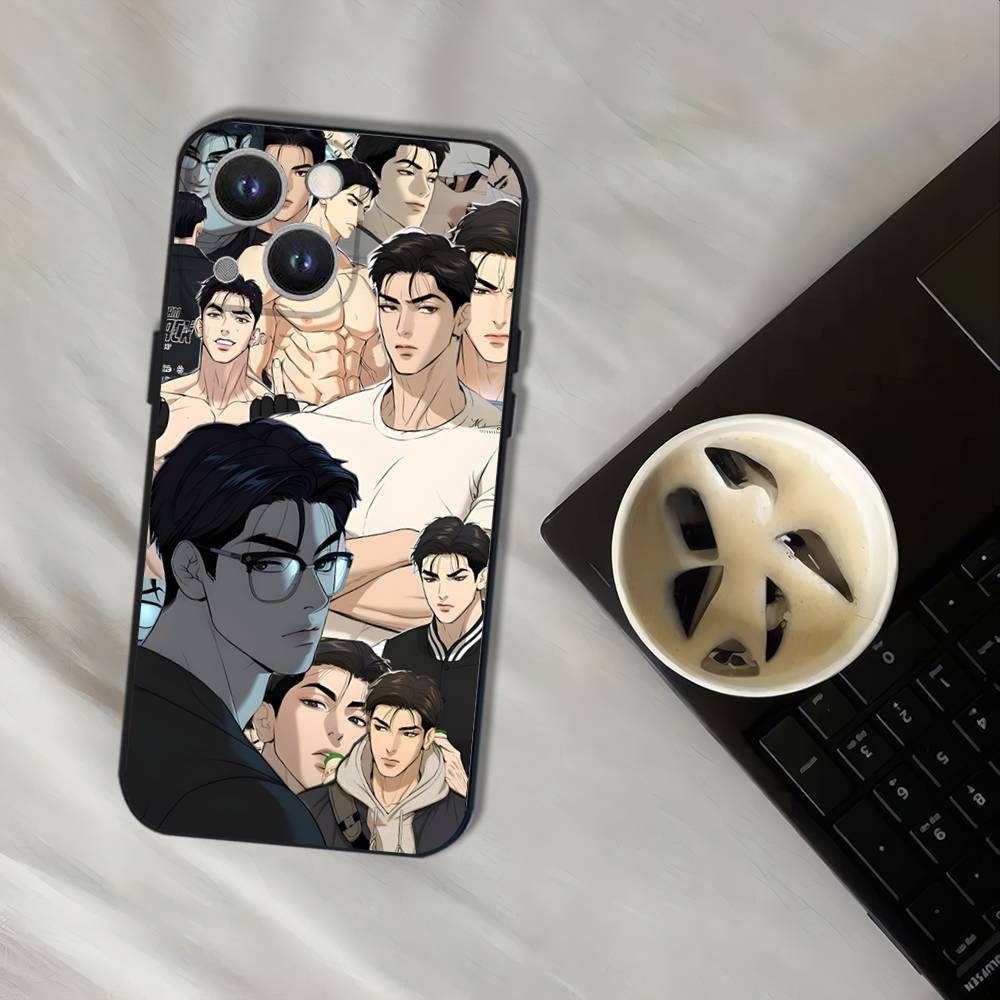 Крутой чехол J-Joo J-Jaekyung Jinx для iPhone 16,15,14,13,12,11,Pro,XS,Max,XR,Plus,E,SE4,Mini Черный Мягкий