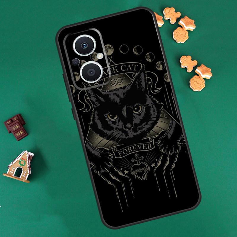 Чехол Хэллоуин Колдовство Кот Темный Для OPPO Reno 14 F 13 12 11 10 Pro 8T 8 7 Lite Чехол Для OPPO Find X8 X6 X5 X9 Pro Coque