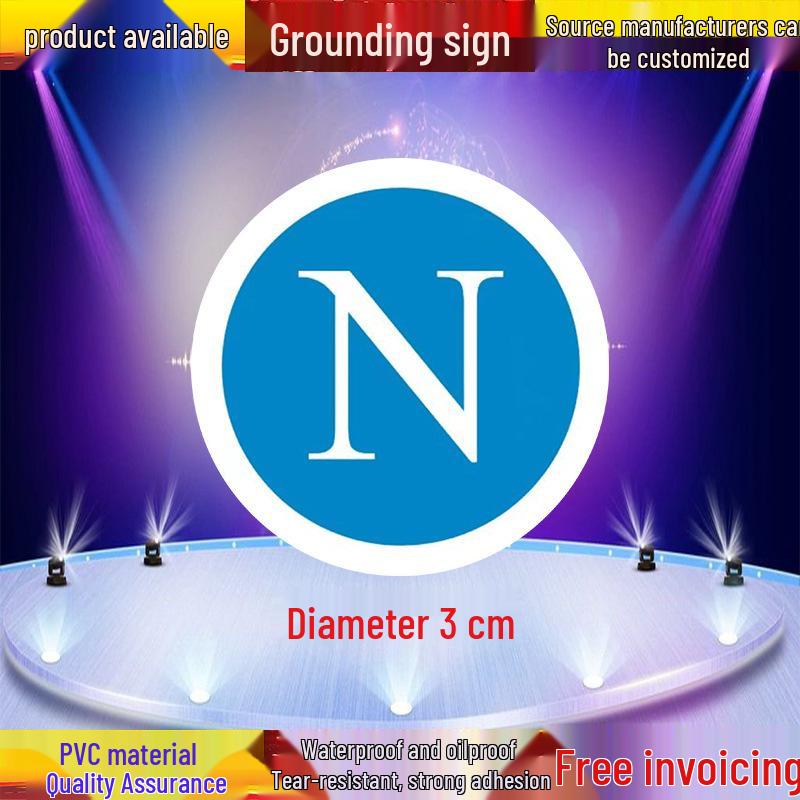 Бирка заземления оборудования - Круглый предупреждающий знак из ПВХ