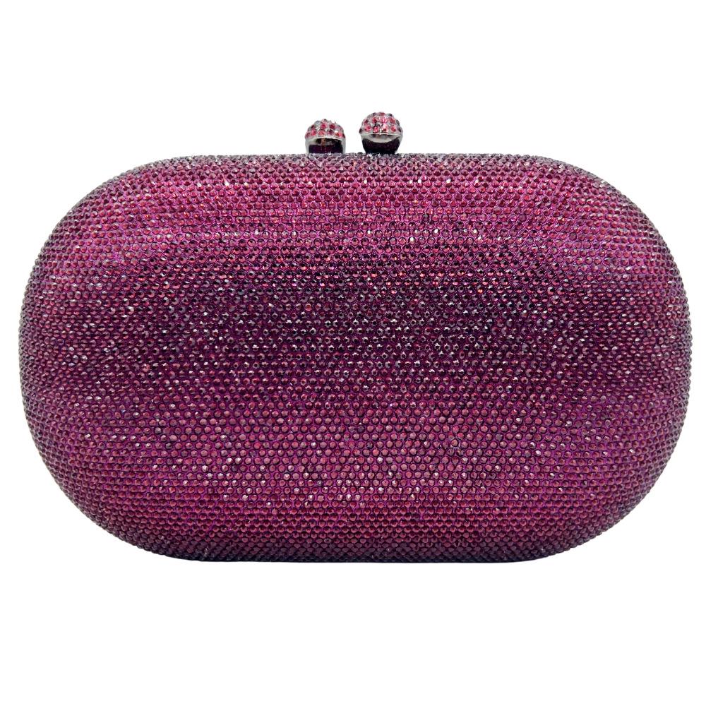 Клатч со стразами в наличии: Однотонная вечерняя сумка с бриллиантами