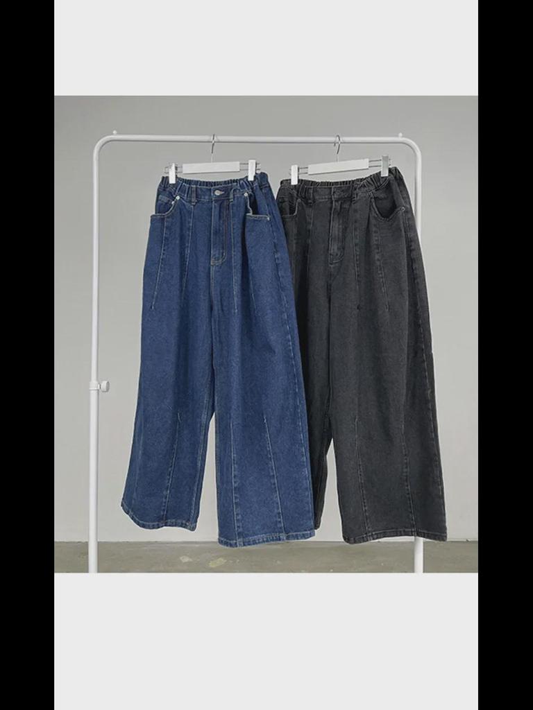 Мужские джинсы BJ Retro Washed Wide-Leg: Весна/Лето Свободные повседневные брюки в корейском стиле