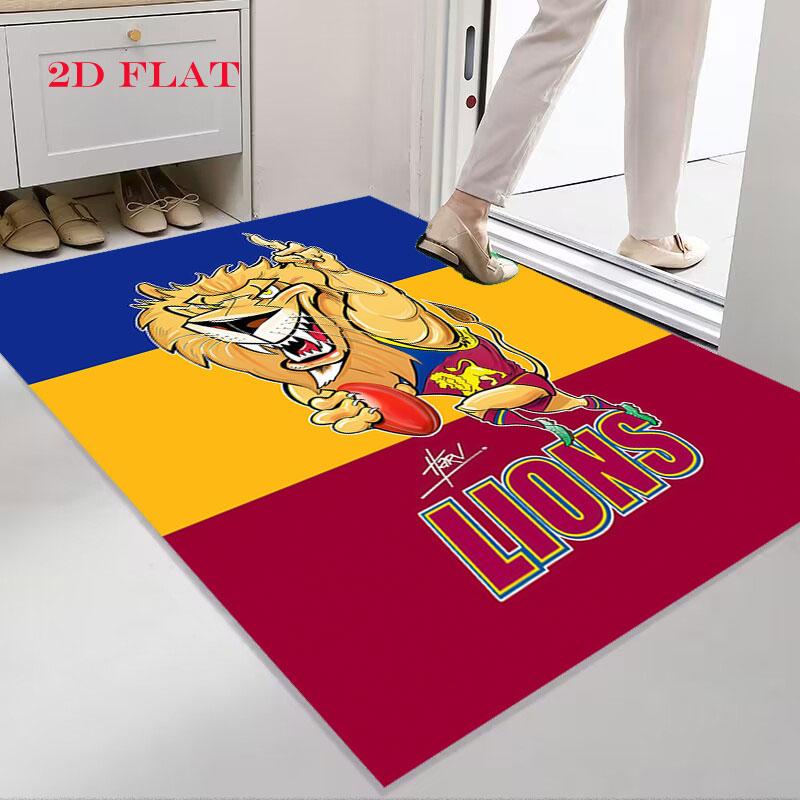 Brisbane Lions Carpet Rug for Living Room Bedroom Home Sofa Decoration,Kids play Nonslip Floor Mat