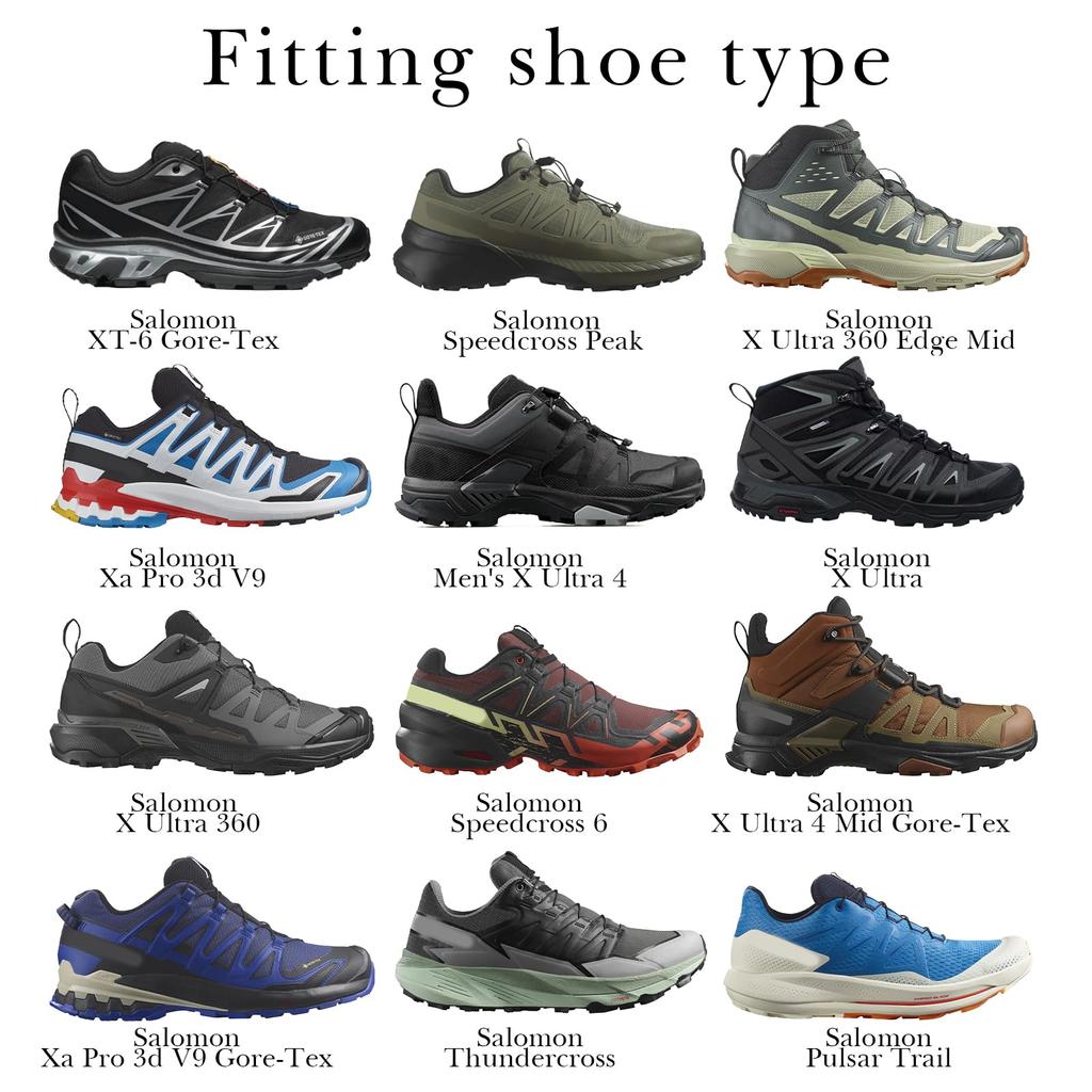 Linkidea Arch Support Shoe 2 Compatible with Salomon 5 PRO and Ride 5 Comfort Fit Replacement Inserts with Shock Absorption for Hiking Insoles, Pairs,