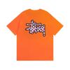 Men Women Short Sleeve T-Shirt Dinosaur Letter Print Loose Fit Cotton Tee
