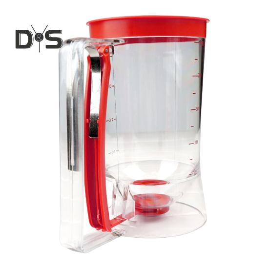 Диспенсер для теста для блинов, не содержащий бисфенол А, воронка для теста для кексов, блинница с мерной этикеткой, принадлежности для выпечки с удобным дозатором