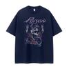 Унисекс Футболка Модная Уличная Одежда Группа Poison Темный Скелет Ограниченная Серия Ретро Американская Уличная Одежда Рок Топ с коротким рукавом