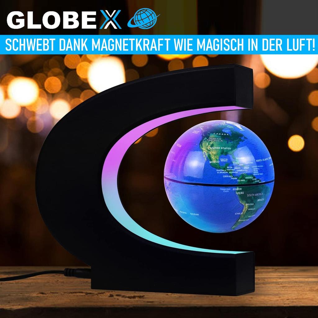 GLOBEX Floating Globe Magnetic World Globe Floating Rotating M. LED Light