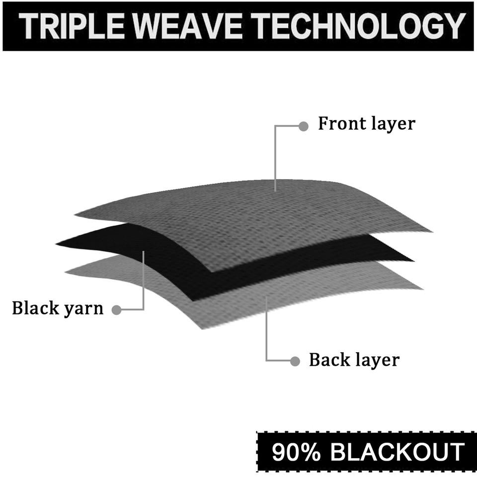 Opaque Curtains with Eyelets, Thermal Curtains, Heat Protection, Blackout Curtains