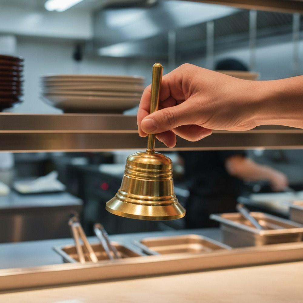 with Bell Clapper Solid Brass Call Bell Polishing Dining Bell Exquisite Hand Bell  Reception