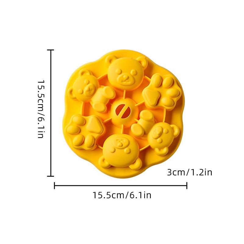 Силиконовые формы «Маленький медвежонок» для выпечки, инструмент для украшения торта с крышкой, форма для желе для мороженого, форма для детского питания, форма для парового молока