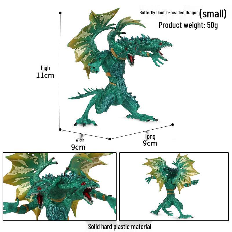 Dinosaur & Dragon Plastic Toy Set: Mythical Animal Figures for Kids