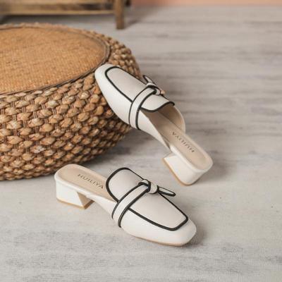 Французские вечерние тапочки полуподдержка одинарная обувь 2025 новая весенняя сумка голова полутапочки женские летние мюли сандалии