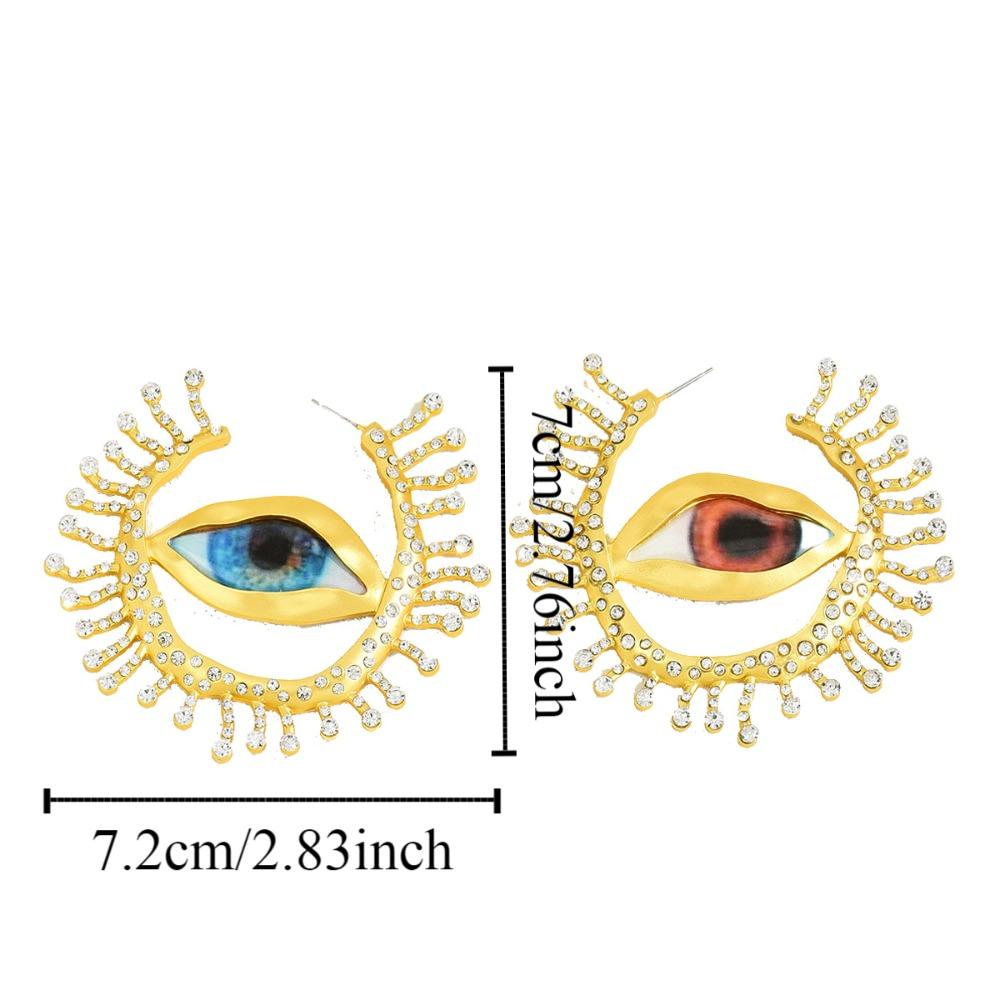 Геометрические Глаза Демона Серьги-гвоздики Преувеличенные Серьги Глаз Дьявола Ювелирные Подарки