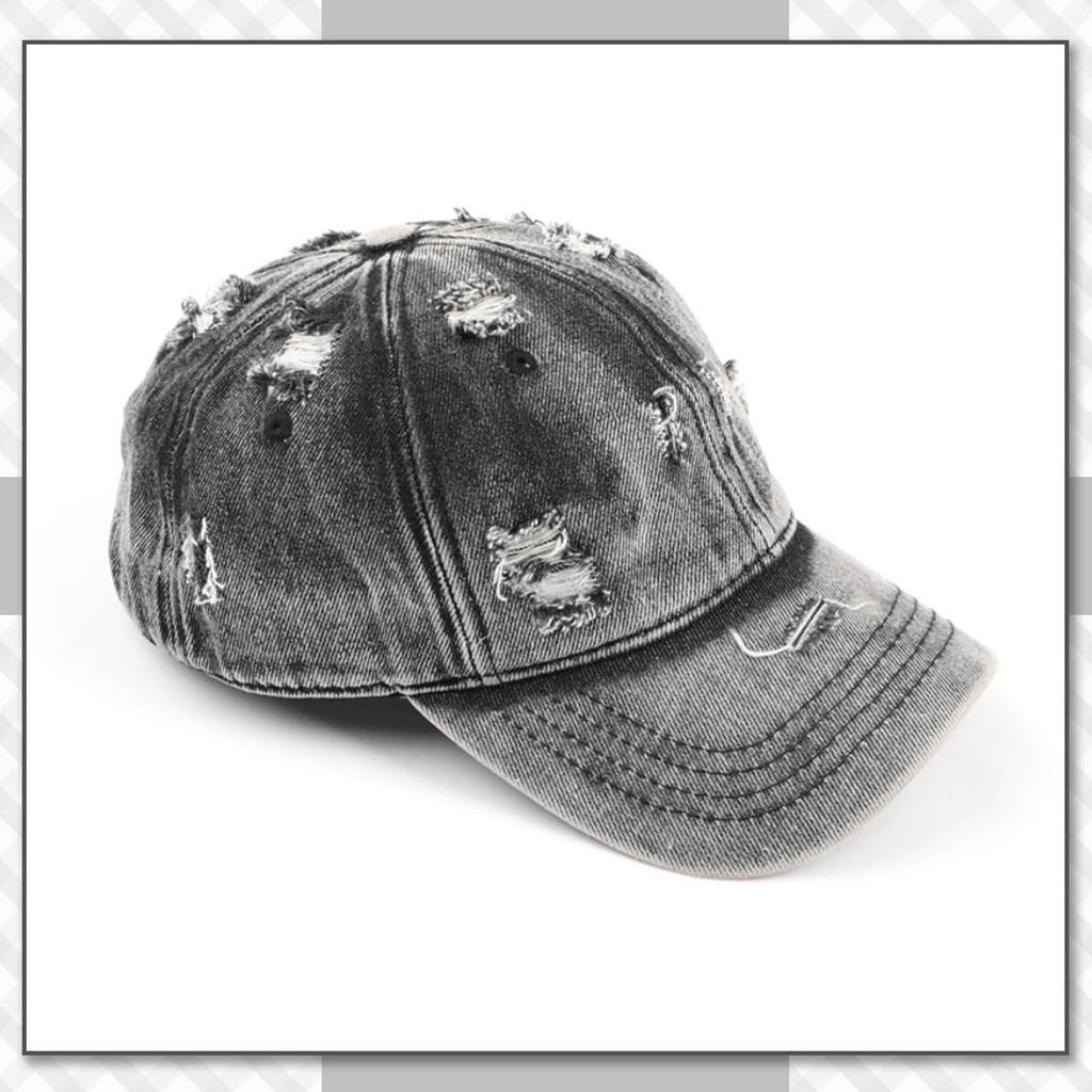 Хромированный журавль, винтажный, потертый деним, повседневная мода для мужчин и кепка CB282, для женщин, (черный)