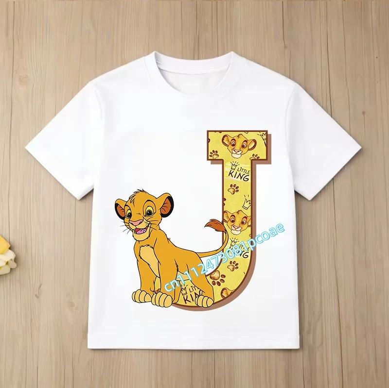 The Lion King Childrens Pure Cotton ShortSleeved Boys Sports Shirt Girls Casual Top Cartoon Print SummerTShirt