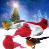 Whimsical Natural Material Robin Bird Ornament For Holiday Tree Decor Style