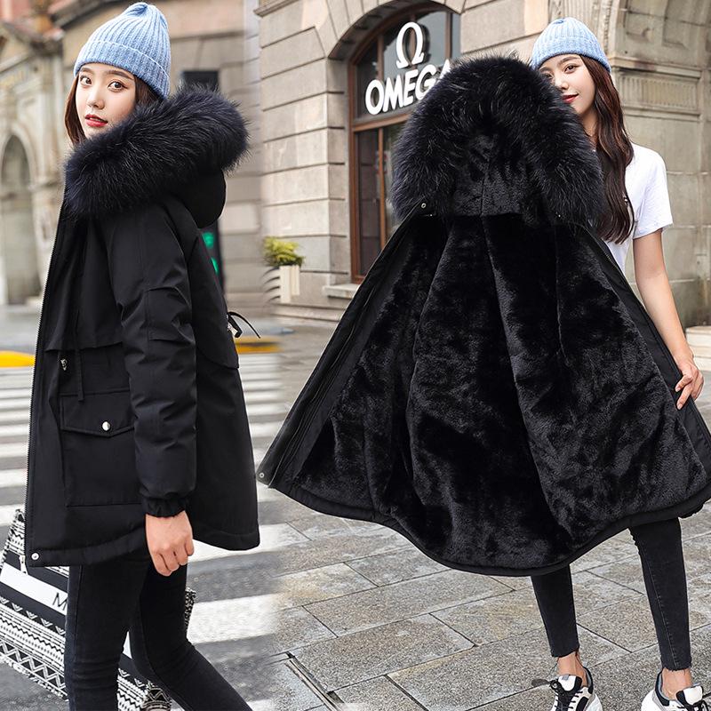 Long Padded Coat for Women, New Thickened Style with Hood, Loose Fit, Popular Jacket, Fashionable Parka Coat Suitable for Winter