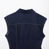Spring 2025 Women's European & American Slim Fit Pleated Denim Mini Dress
