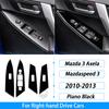 For Mazda 3 Axela 10-13 Mazdaspeed 3 Piano Black Air Outlet Gear Shift Door Handle Window Lift Panel Suits Car Interior Sticker