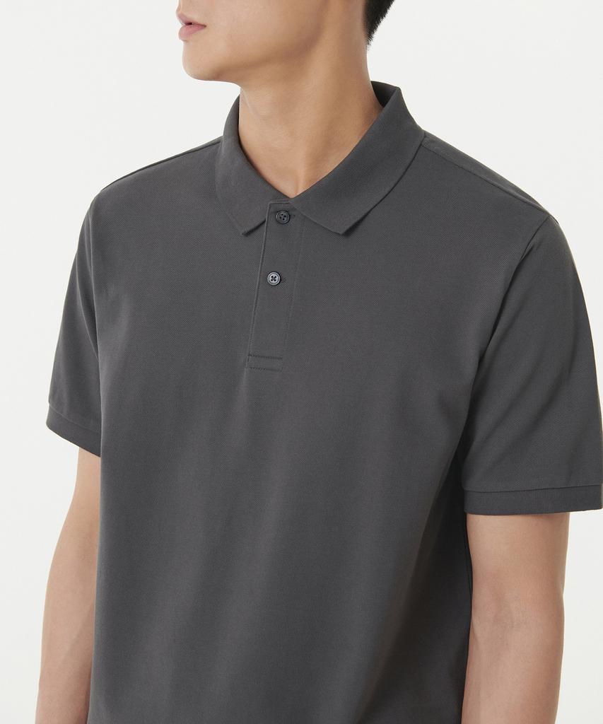 MUSINSA STANDARD Basic Pique Polo Shirt [Gunmetal]