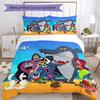 3pcs Zig & Sharko Bedding Set Duvet Cover Closure Includes 1 Duvet Cover & 2 Pillowcases, Soft and Comfortable for All Seasons.