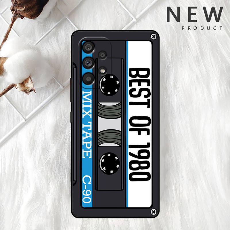 Чехол-аудиокассета Mixtape Vintage Magnetic Tape Cassette для Samsung Galaxy A54 A52 A14 5G A53 A12 A13 A71 A23 A34 A33 A21s