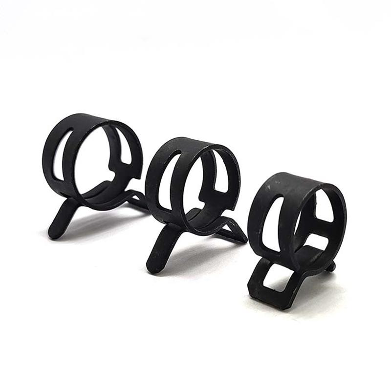 130PCS 6-17mm Spring Band Type Action Fuel Line Silicone Vacuum Hose Pipe Clamp Low Pressure Air Clip Fasteners Assortment Kit